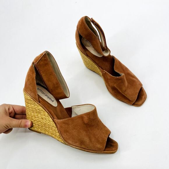Jeffrey Campbell Suede Espadrille Wedges - Picture 1 of 5